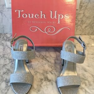 Touch Ups Jordan Glitter Ankle Strap Sandals,